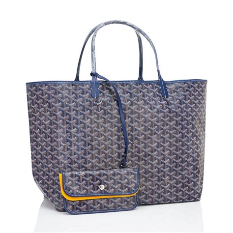 goyard tote bag blue